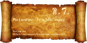 Meissner Trajánusz névjegykártya